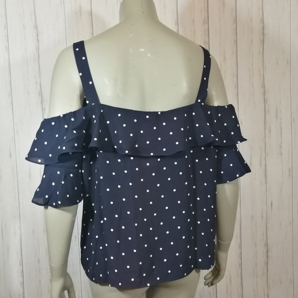 J CREW Polka Dot Ruffle Tank Top Plus Size 16 - Picture 5 of 7